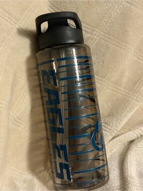 Official NFL Philadelphia Eagles Water Bottle - Clear with Green Graphics